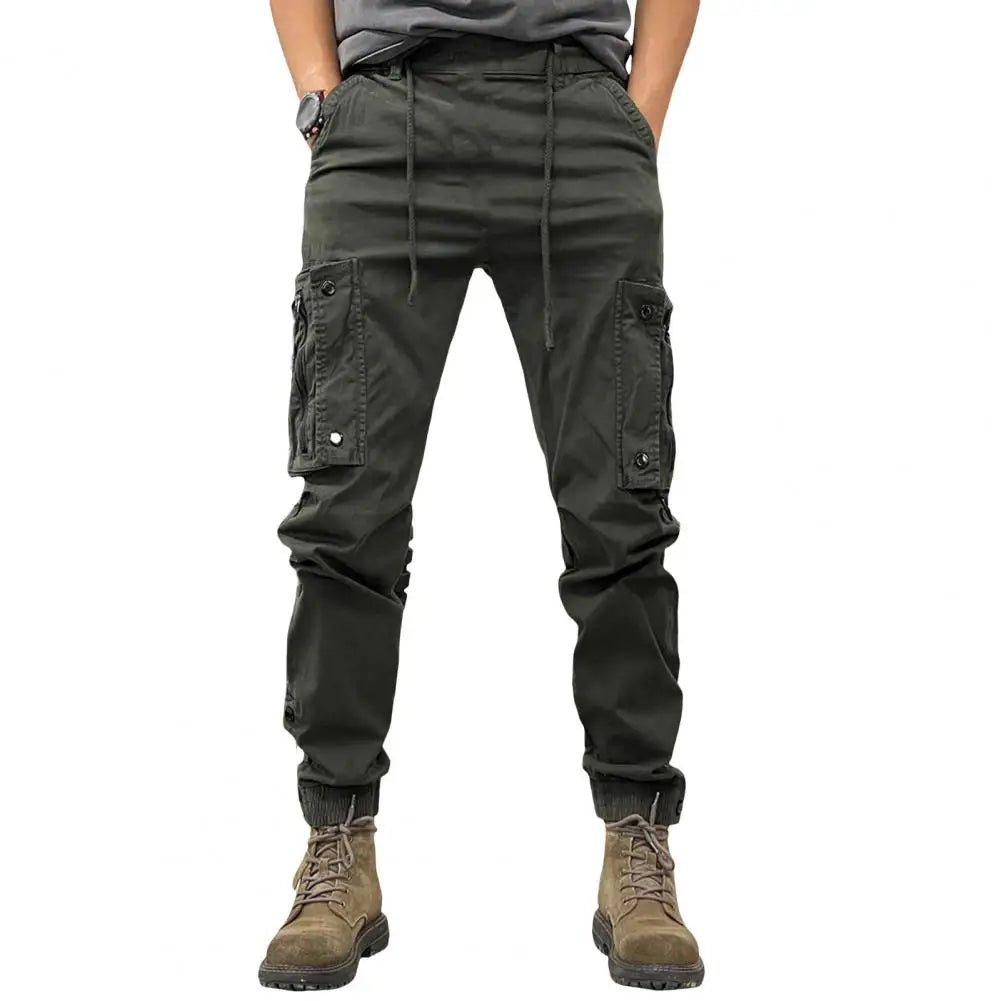 Cargo Pants for Mens Elastic Casual Trousers Zipper Multi - Pocket Joggers - Tactinest.com