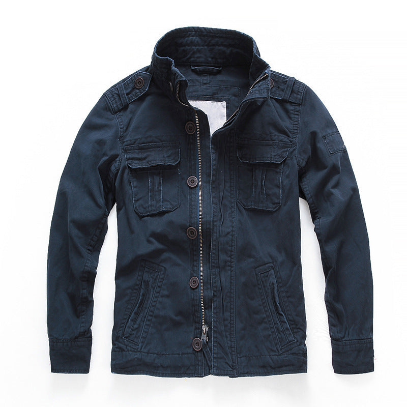 Men's Jacket Autumn Military Workwear Outdoor Mountaineering Denim Coat