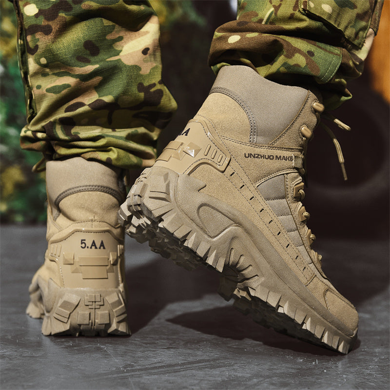 Men's Tactical Footwear for Hiking - Anti-Slip, Breathable, Sturdy Sole for Outdoor Adventures