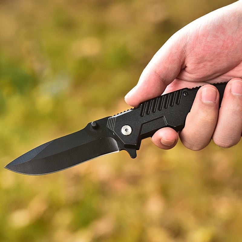 [Cool|EDC] 1/2pcs EDC Pocket Knife with Clip | Men's Pocket Knife And Sharpening Stone, Glass Breaking Knife for Emergency, Cool Pocket Knife with Serrated Edge for Outdoor Survival Tactical Camping Hunting, Gift for Dad, Bla - Tactinest.com