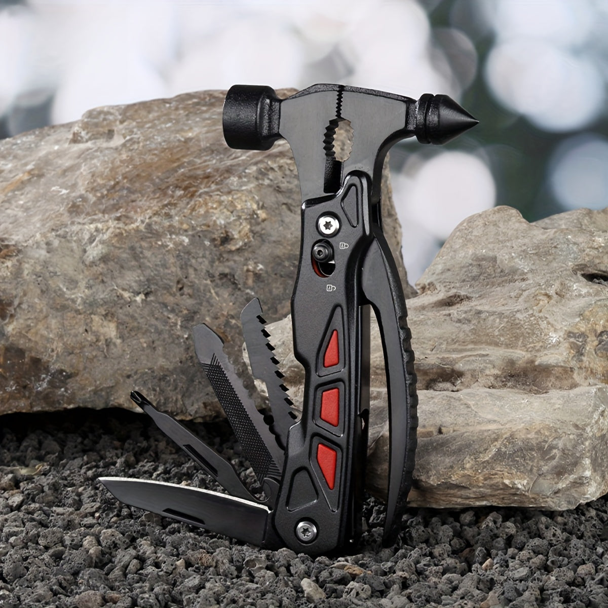 Stainless Steel Car Safety Hammer - Emergency Escape Tool with Rapid Glass Breaker - Durable, Lightweight, Aluminum Outdoor Survival Kit for Ultimate Protection