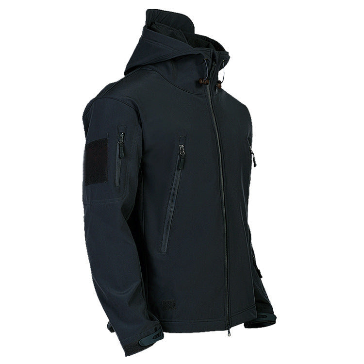Men's Tactical Jacket Warm Collar Scratch Resistant Design Comfortable