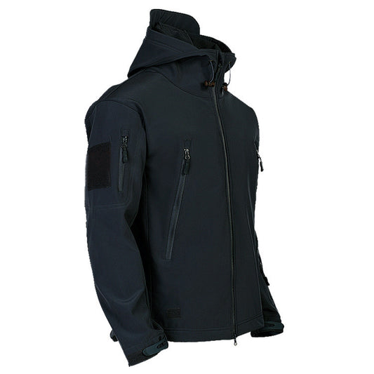 Men's Tactical Jacket Warm Collar Scratch Resistant Design Comfortable