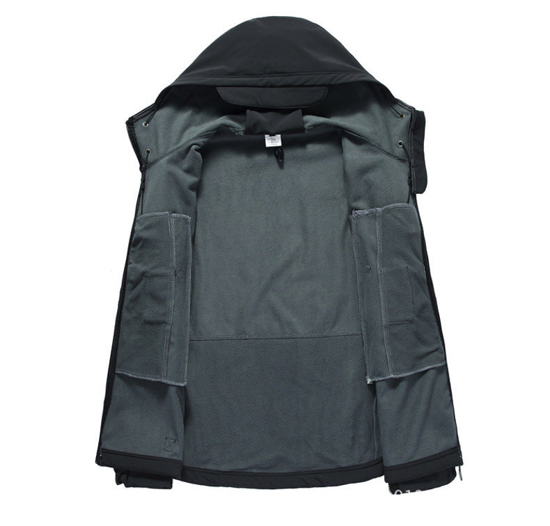 Men's Tactical Jacket Warm Collar Scratch Resistant Design Comfortable