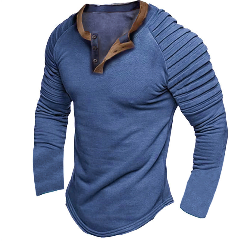 Men's Tactical Long Sleeve T-shirt Amazon Button Long Sleeve