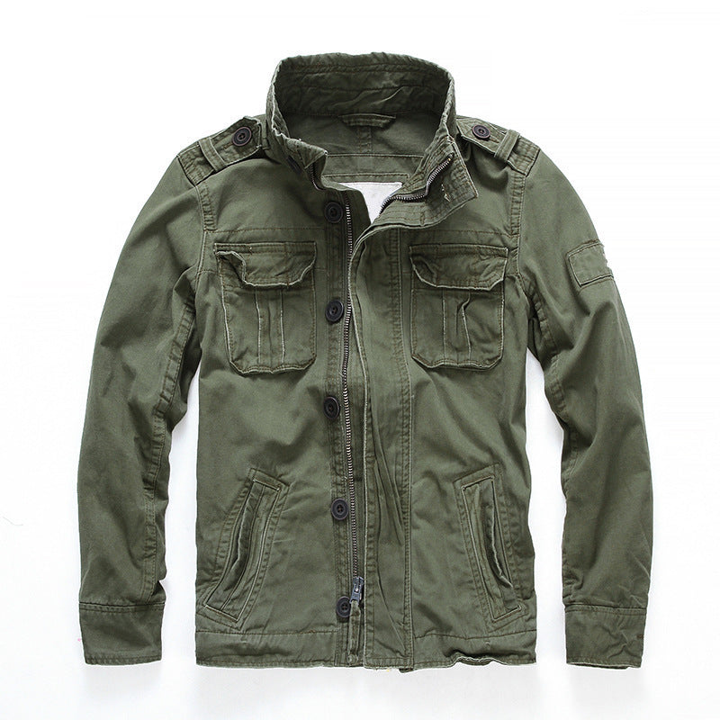 Men's Jacket Autumn Military Workwear Outdoor Mountaineering Denim Coat