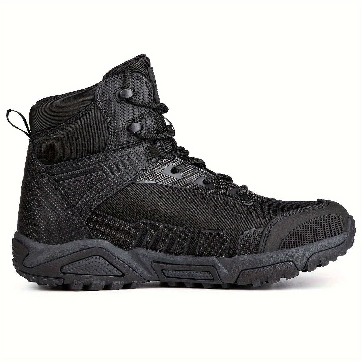 [Tactical Hiking Boots] Lightweight, Breathable Men's Tactical High-Top Hiking Boots | Non-Slip, Durable, Sleek Boot Design, Antislip Sole for Outdoor Adventures, Trekking, and Casual Wear
