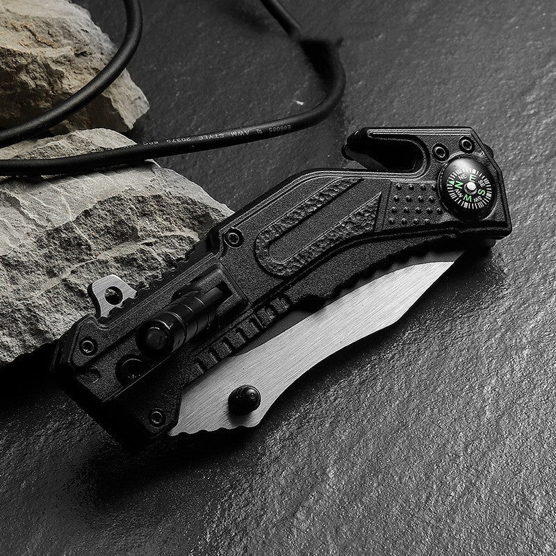 Folding Knife Wilderness Survival Emergency Survival Knife - Tactinest.com