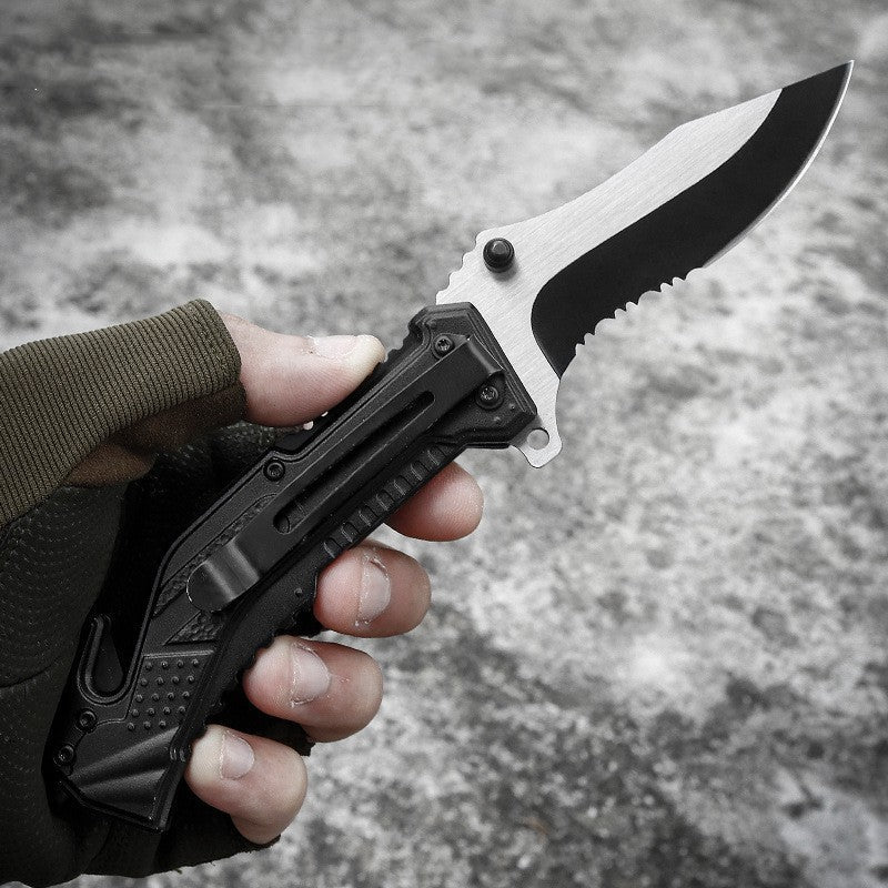 Folding Knife Wilderness Survival Emergency Survival Knife - Tactinest.com