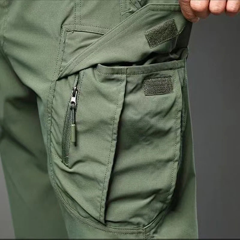 Men's Spring Autumn City Cargo Elastic Pants Trekking Hiking Camping Climbing Running Sports Cycling Work Outdoor Trousers - Tactinest.com
