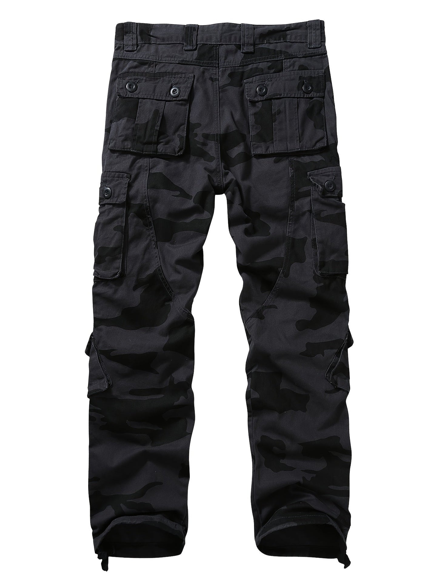 Men's Tactical Camo Cargo Pants - Overalls with Multi Flap Pockets, Loose Fit, and Durable Fabric for Outdoor Enthusiasts - Perfect for Hiking, Fishing, and Camping Adventures - Tactinest.com