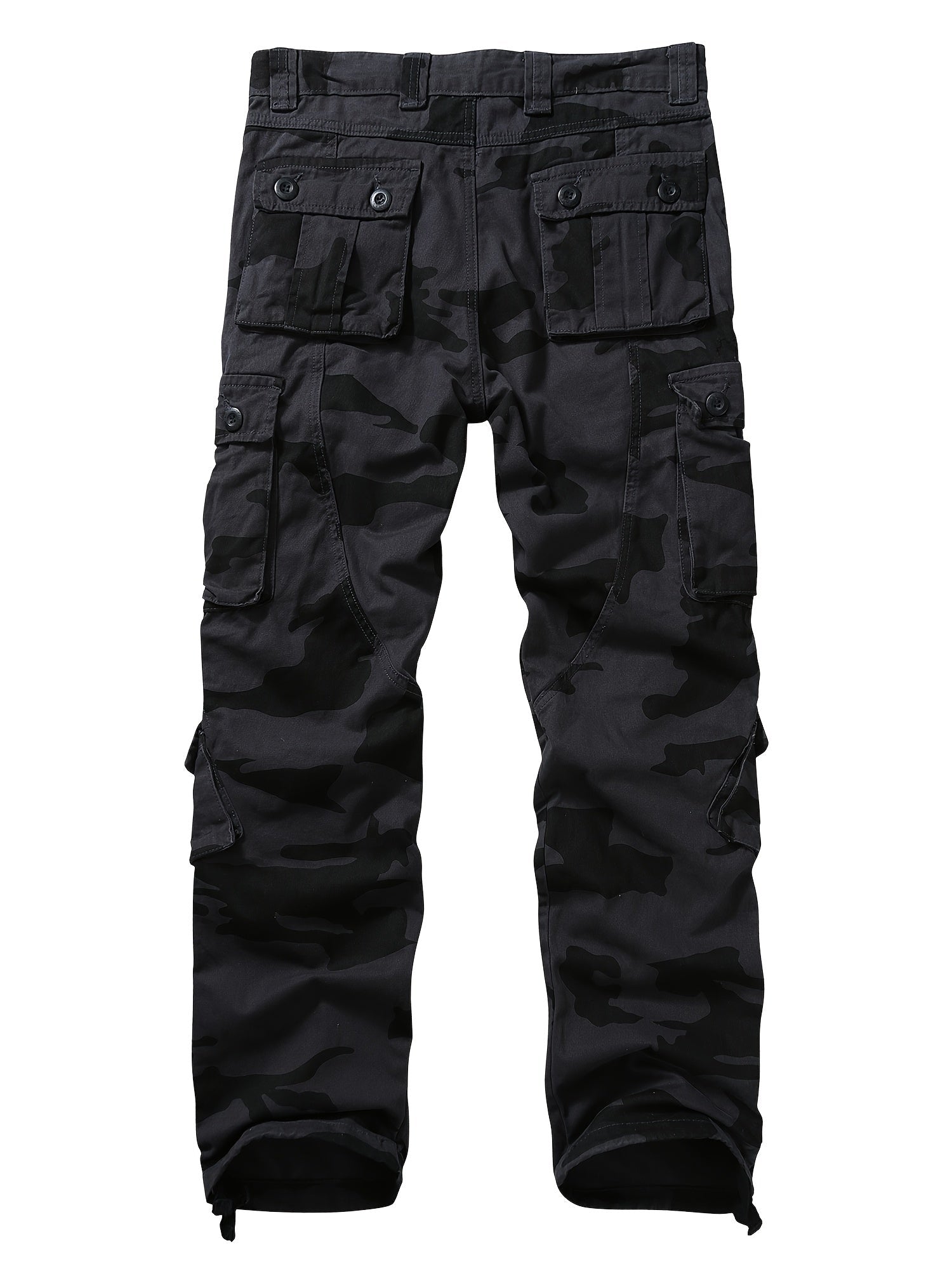 Men's Tactical Camo Cargo Pants - Overalls with Multi Flap Pockets, Loose Fit, and Durable Fabric for Outdoor Enthusiasts - Perfect for Hiking, Fishing, and Camping Adventures - Tactinest.com
