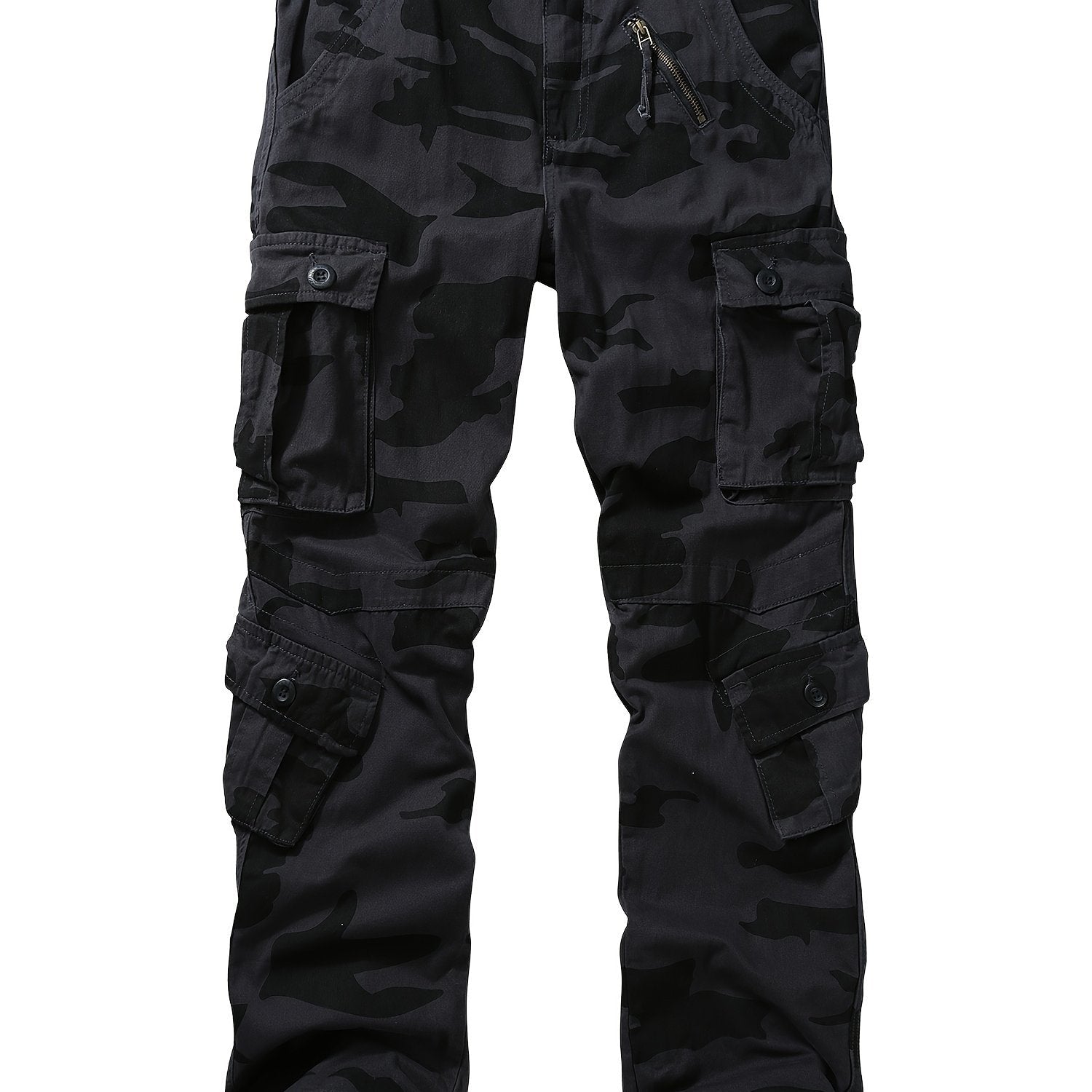 Men's Tactical Camo Cargo Pants - Overalls with Multi Flap Pockets, Loose Fit, and Durable Fabric for Outdoor Enthusiasts - Perfect for Hiking, Fishing, and Camping Adventures - Tactinest.com