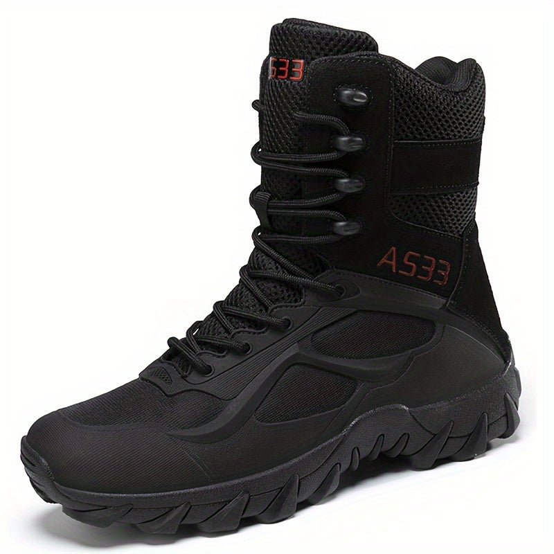 Non - slip Men's Tactical Hiking Boots, Wear - resistant Winter Outdoor Camping Trekking Shoes for Snow - Tactinest.com