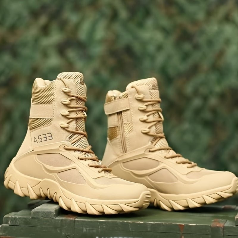 Non - slip Men's Tactical Hiking Boots, Wear - resistant Winter Outdoor Camping Trekking Shoes for Snow - Tactinest.com