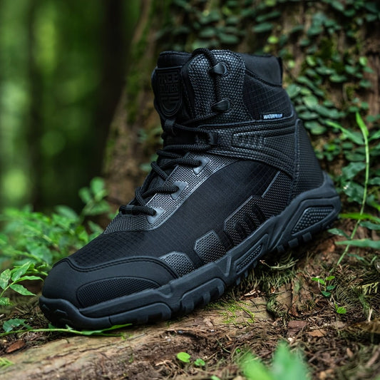 [Tactical Hiking Boots] Lightweight, Breathable Men's Tactical High - Top Hiking Boots | Non - Slip, Durable, Sleek Boot Design, Antislip Sole for Outdoor Adventures, Trekking, and Casual Wear - Tactinest.com