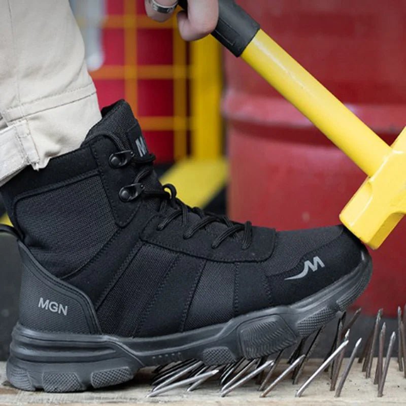 Work Boots Indestructible Safety Shoes Men Steel Toe Shoes Puncture - Proof Sneakers Women Non Slip Work Shoes Male Tactical Boots - Tactinest.com